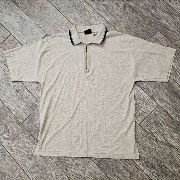Bugle Boy Tan and Black Polo Short Sleeve Shirt - Picture 1 of 7